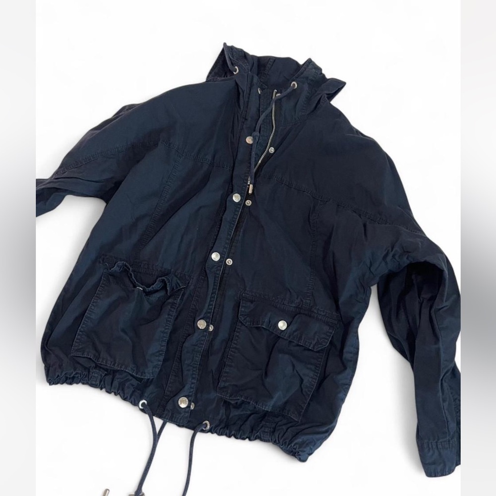 Abercrombie & Fitch Navy Blue Hooded Jacket